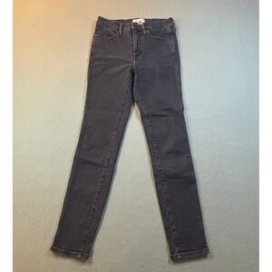 Madewell 10 High-Rise Skinny Jeans Womens 28 Black Denim Stretch FAIRLY TRADED